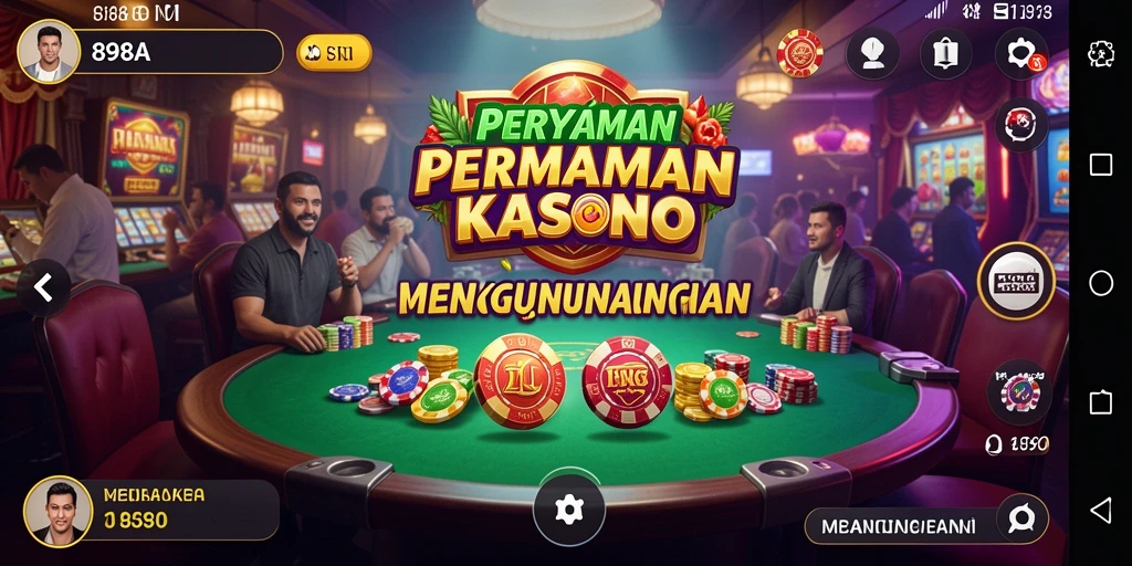 Tampilan permainan kasino yang menarik dan interaktif.