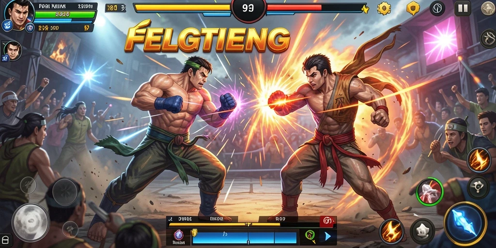 Tampilan pertarungan seru dalam gameplay 9939 yang mendebarkan.