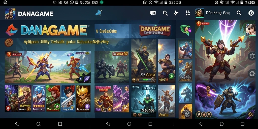 Tampilan antarmuka DANAGAME yang intuitif dan mudah dipahami.