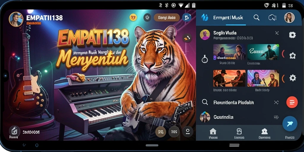 Tampilan gameplay menarik dari EMPATI138 dengan berbagai fitur musik.