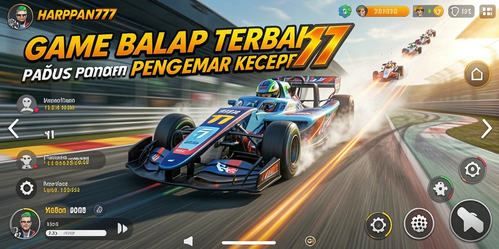 Tampilan gameplay Racing yang mendebarkan di HARAPAN777.