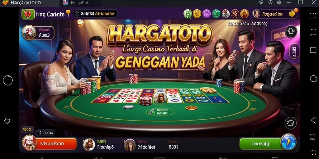 Tampilan menarik dari gameplay HARGATOTO Live Casino yang seru.