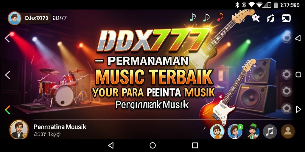 Tampilan gameplay menarik IDX777 dengan berbagai lagu musik.