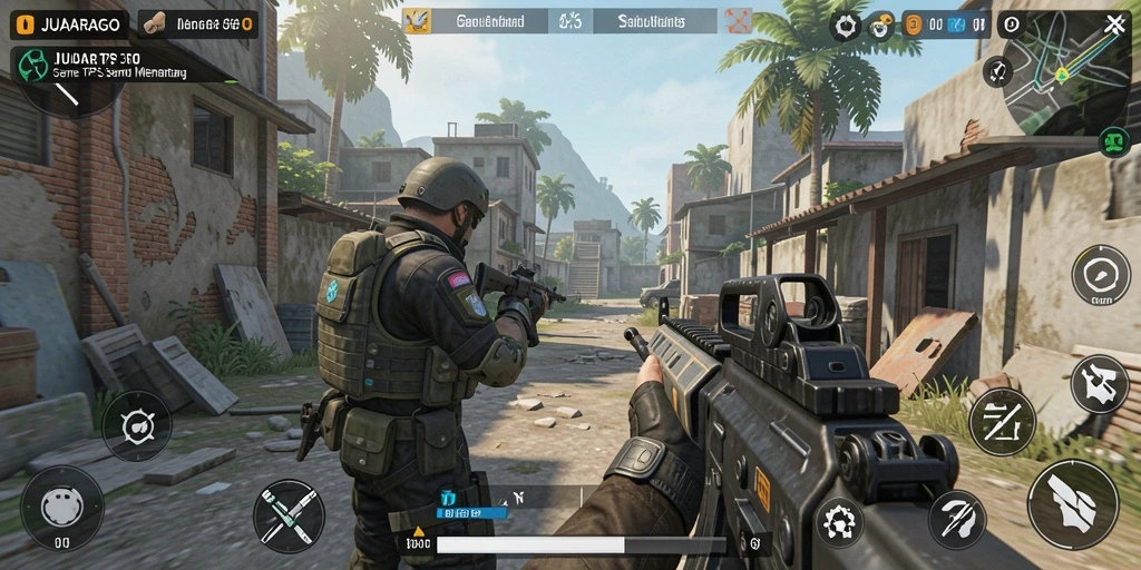 Screenshot gameplay JUARAGO menampilkan aksi pertempuran yang intens.