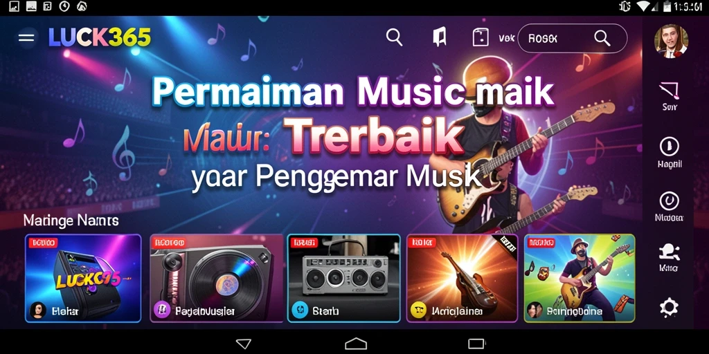 Tampilan gameplay menarik dari LUCK365 saat memainkan musik.