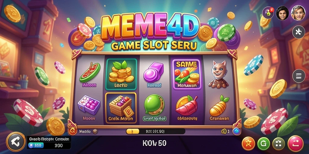 Tampilan utama <strong>MEME4D</strong> dengan gameplay Slot yang seru dan interaktif.