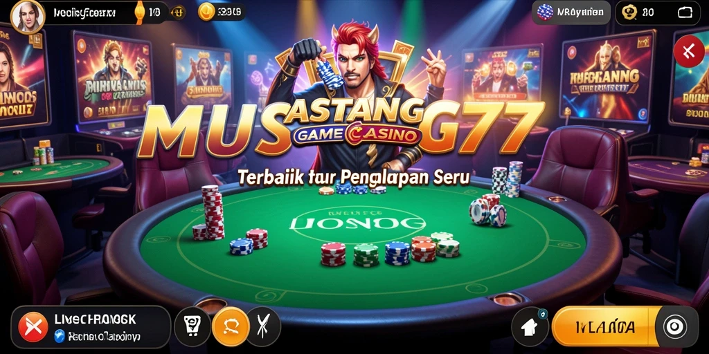 Tampilan menarik dari gameplay Live Casino di MUSTANG77.