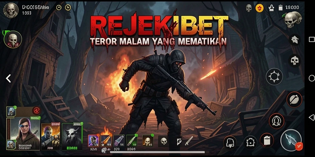Tampilan menyeramkan dari gameplay Horror di REJEKIBET.