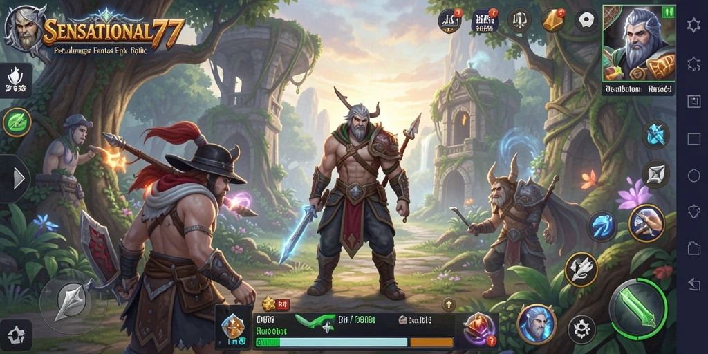 Tampilan menakjubkan dari gameplay RPG SENSATIONAL77 yang penuh aksi.