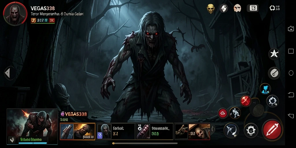 Tampilan gameplay mencekam dari VEGAS338 yang menggugah rasa takut.