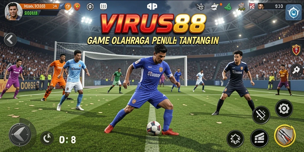 Screenshot menunjukkan gameplay seru dari VIRUS88 yang penuh aksi olahraga.