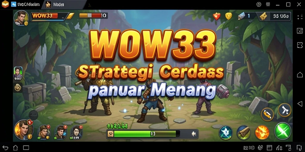 Tangkapan layar WOW33 menampilkan pertarungan strategi yang seru dan interaktif.